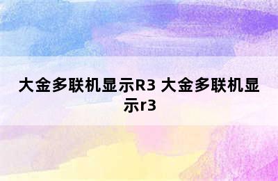 大金多联机显示R3 大金多联机显示r3